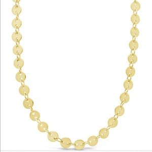 Sterling Forever mini disk gold‎ chain long necklace 36” New